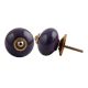Purple Round Golden Fitting Ceramic Dresser Knob